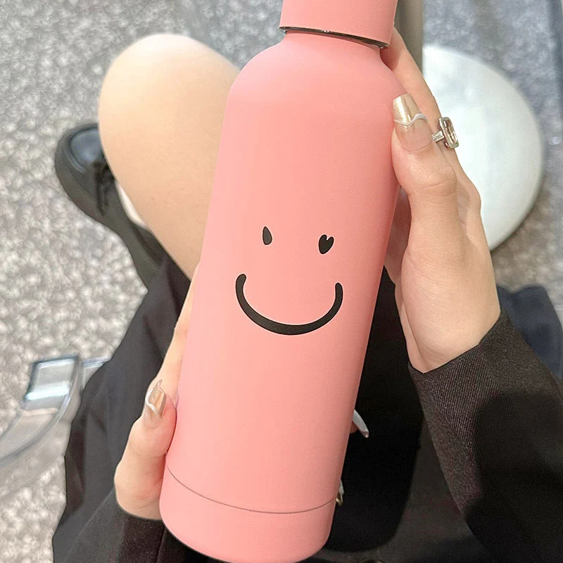 Damen Isolierflasche med innovativt smilmotiv Luvikno