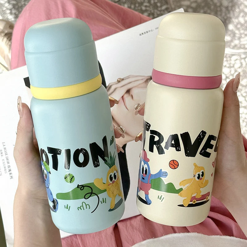 Damen Isolierflasche mit fröhlichem Tierdesign Luvikno
