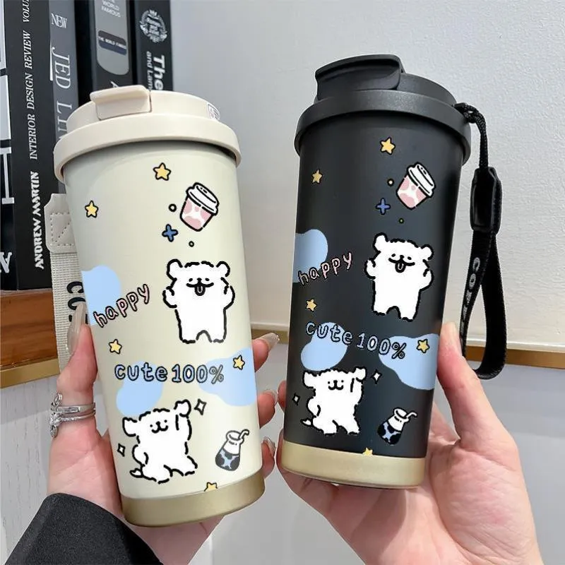 Damen Isolering Kaffeebecher med morsomt Hello Kitty Design Luvikno