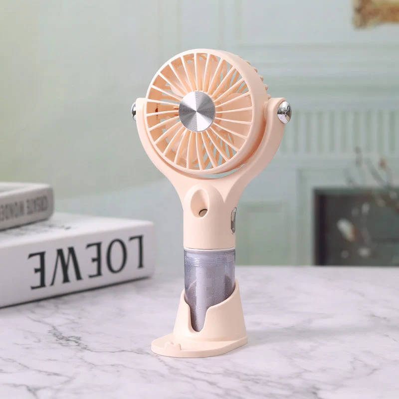Unisex Bærbar Tåkevifte med USB-ladefunksjon og fleksibelt neigemechanisme Luvikno