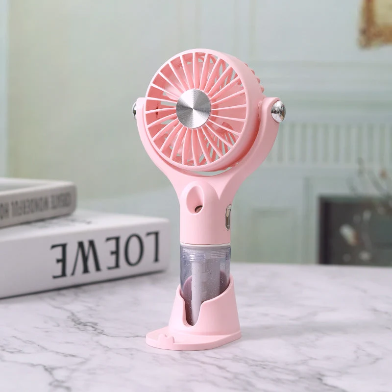 Unisex Bærbar Tåkevifte med USB-ladefunksjon og fleksibelt neigemechanisme Luvikno