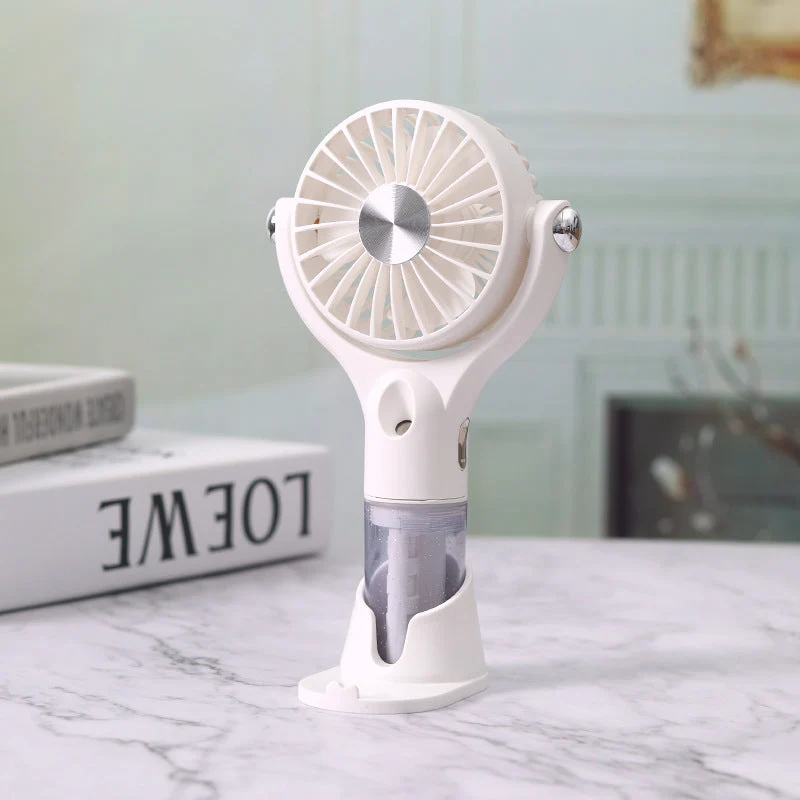 Unisex Bærbar Tåkevifte med USB-ladefunksjon og fleksibelt neigemechanisme Luvikno