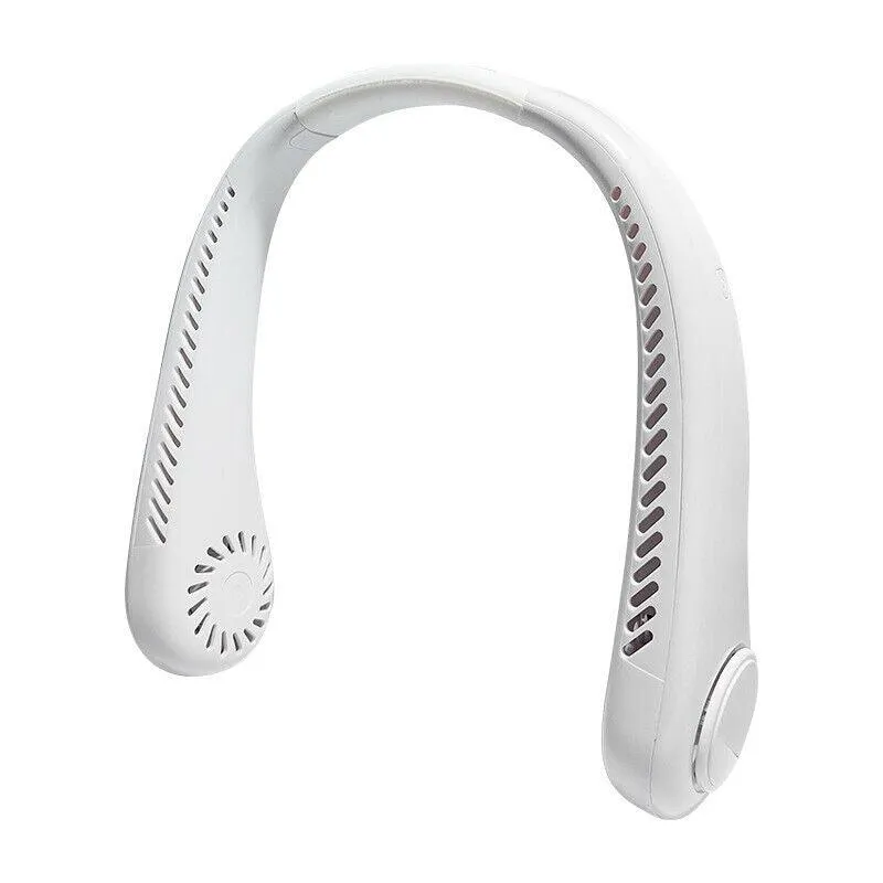 Best Neck Fan UK - Bærbar Nakkevifte Mini USB Oppladbar Faul Nakkerem Bladeless Kjøler | Luvikno