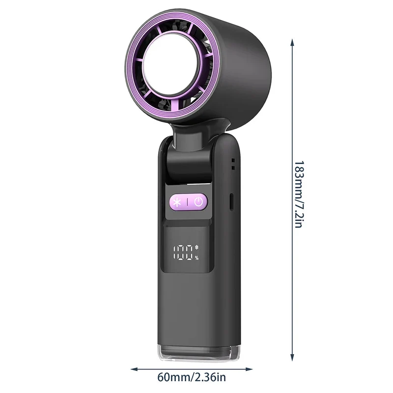 HandyFan Pro - Bærbar Sammenleggbar Vifte med Digital Skjerm og 4000mAh Batteri | Luvikno