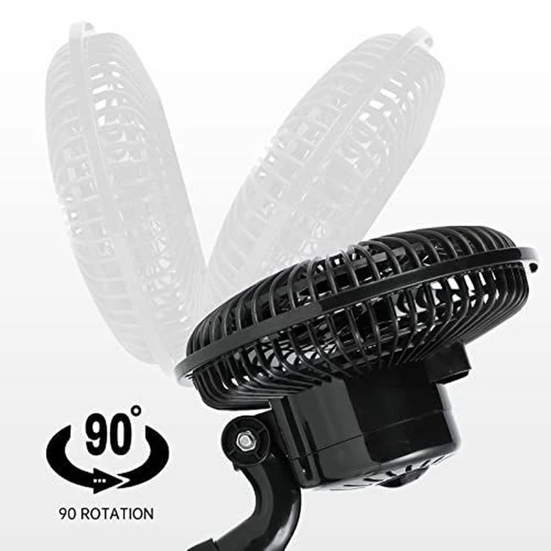 Grow Tent Poles Clip Fan Monkey Fan 6inch svart | Luvikno