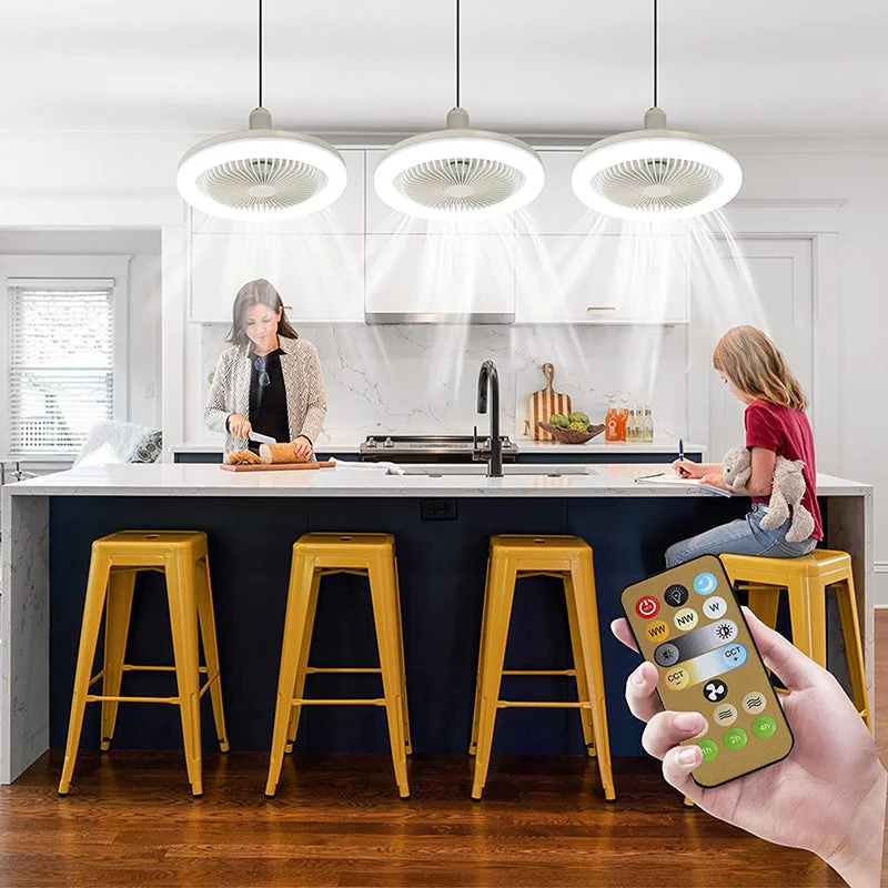 BreezeGlow Taklampe – Takvifte med Fjernkontroll | Luvikno