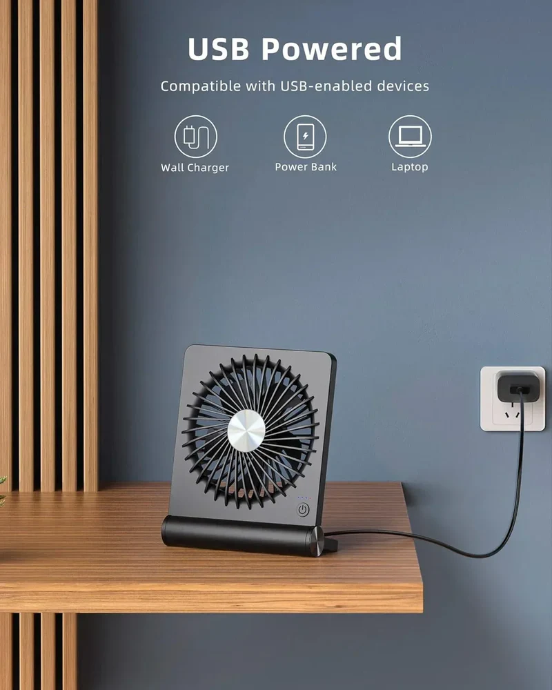 Ultra Quiet USB Skrivebordsvifte - Kraftig - Kompakt - Energieffektiv | Luvikno