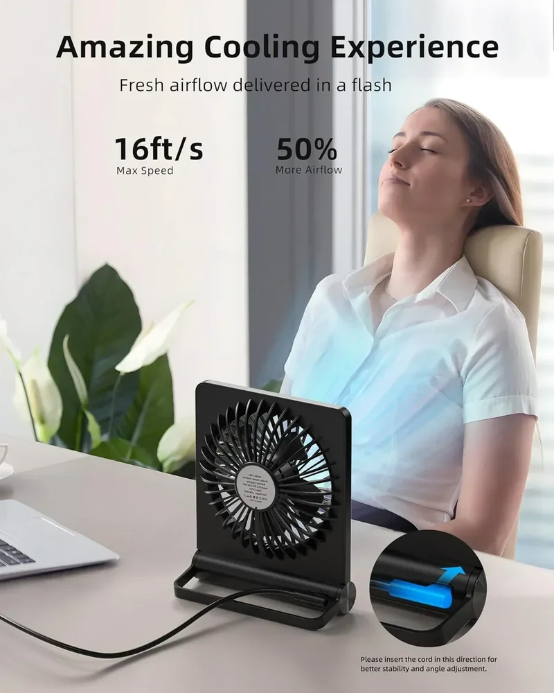 Ultra Quiet USB Skrivebordsvifte - Kraftig - Kompakt - Energieffektiv | Luvikno