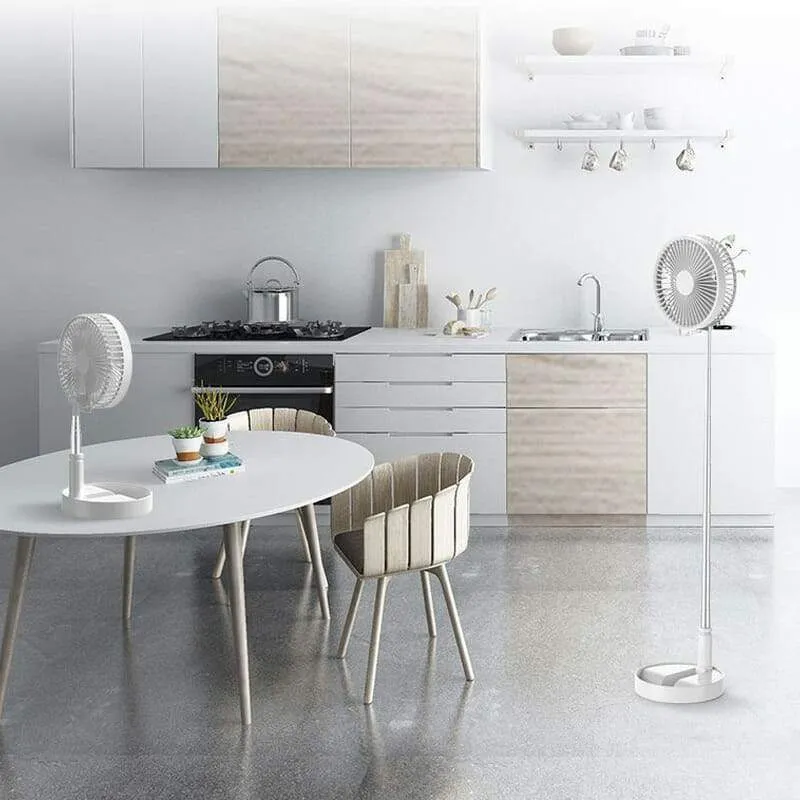 Oppladbar, sammenleggbar USB-teleskopvifte – stille, 180° justerbar, 4 hastighetsnivåer, bærbar ✨ | Luvikno
