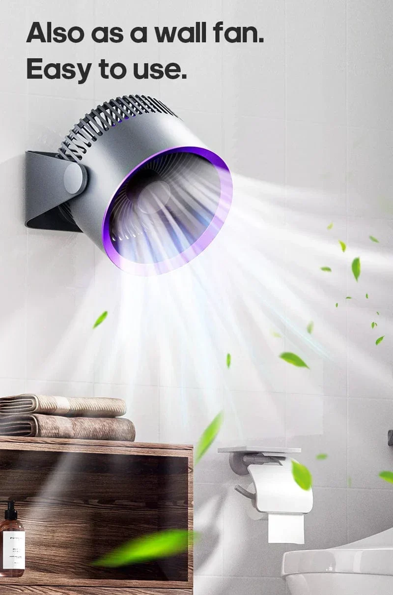 KINSCOTER Multifunksjonell Elektrisk Vifte Sirkulator Trådløs Bærbar Hjem Stille Ventilator Skrivebord Vegg Takvifte Luftkjøler | Luvikno