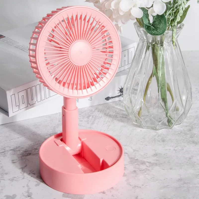 Mini vifte med sammenleggbar teleskopisk telefonholder | Luvikno