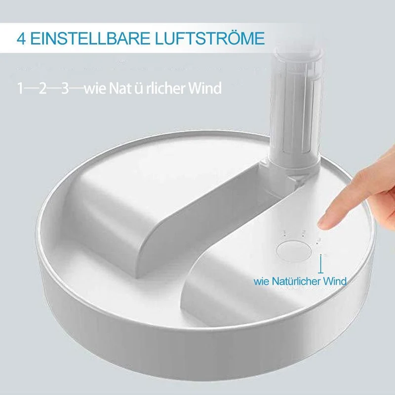 Teleskop sammenleggbar USB-ladbar vifte | Luvikno