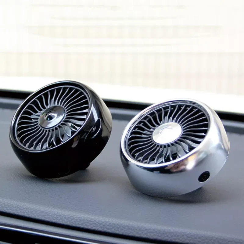 USB Bil Ventilator med 3 Hastigheter & Fargerik LED Lys | Luvikno