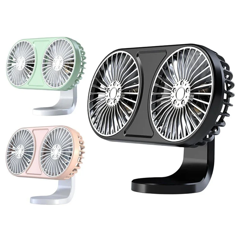 360° Roterende Dual-Head USB Bilvifte med Ambient Belysning | Luvikno