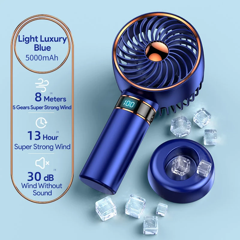 Bærbar 5000mAh Håndholdt Mini Airconditioner Vifte | Luvikno