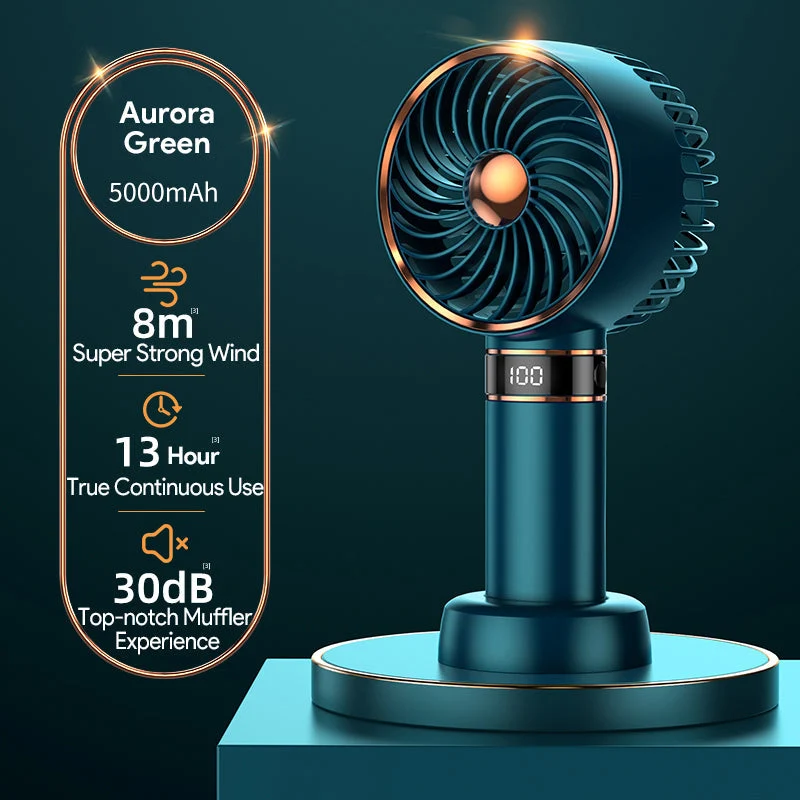 Bærbar 5000mAh Håndholdt Mini Airconditioner Vifte | Luvikno