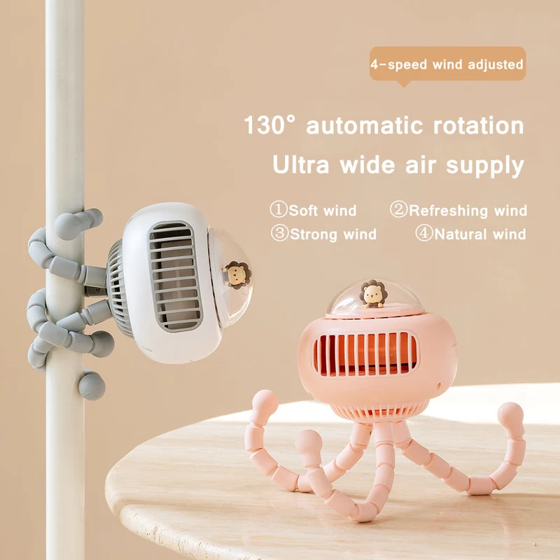 Lovelyst Cartoon Portable Safe Stroller Fan | Luvikno