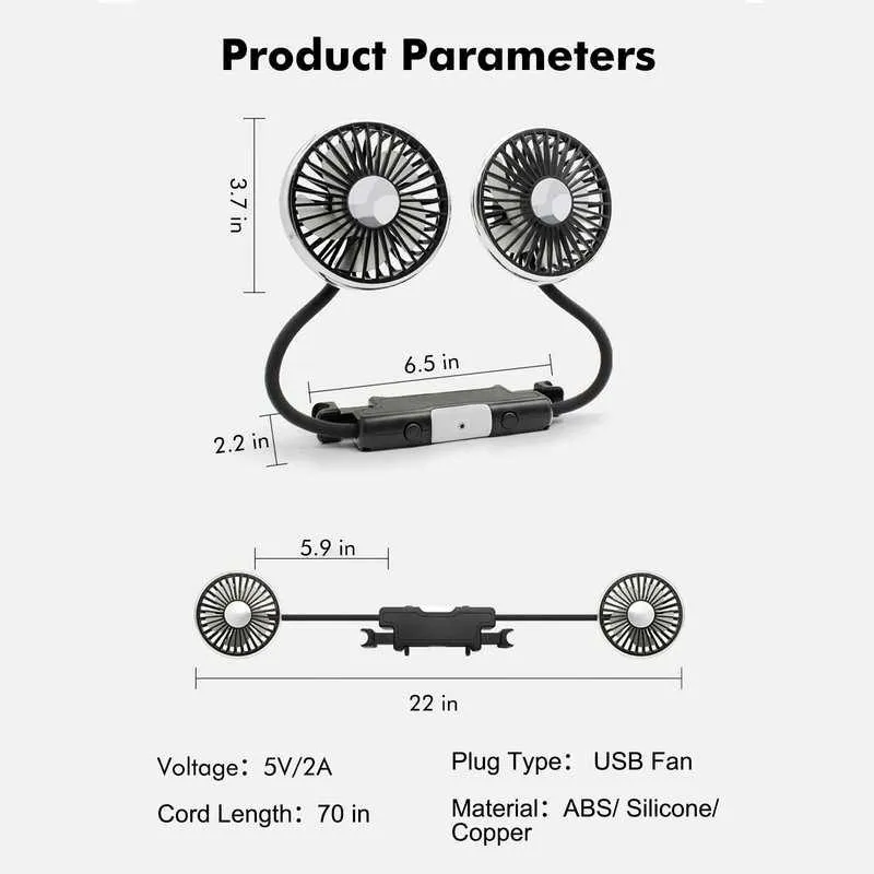 Summer Dual-Head USB Slangevifte | Luvikno