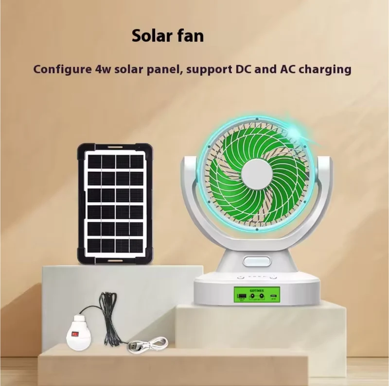 Solarvifte med multifunksjonslys | Luvikno