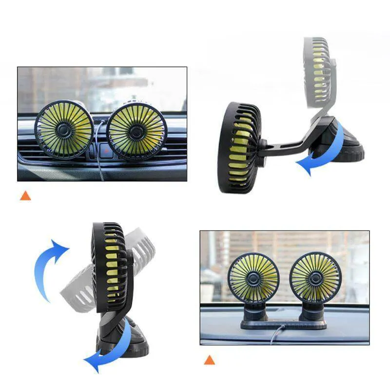 Universell justerbar USB dobbel vifte | Luvikno