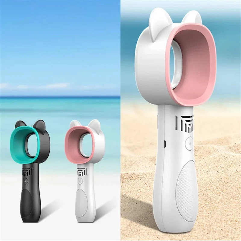 Moderne Oppladbar Mini Katt Bladeless Vifte | Luvikno