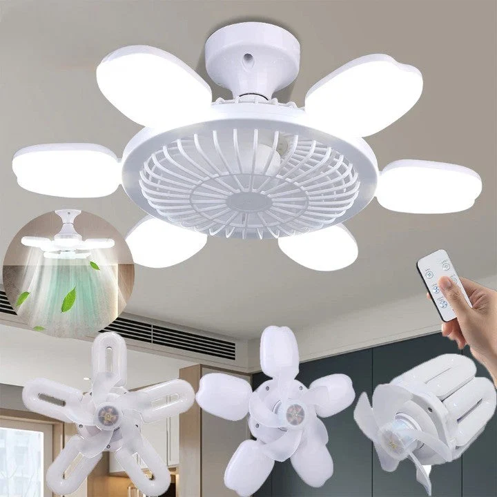 Stille Justerbar Fjernkontroll Tak Foldbar Vifte Lampe | Luvikno