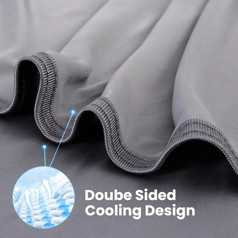 Q-Max > 0.5 Gradient Gray Cooling Blanket – Dobbelt-Sidig, Pustende & Maskinvaskbar | Luvikno