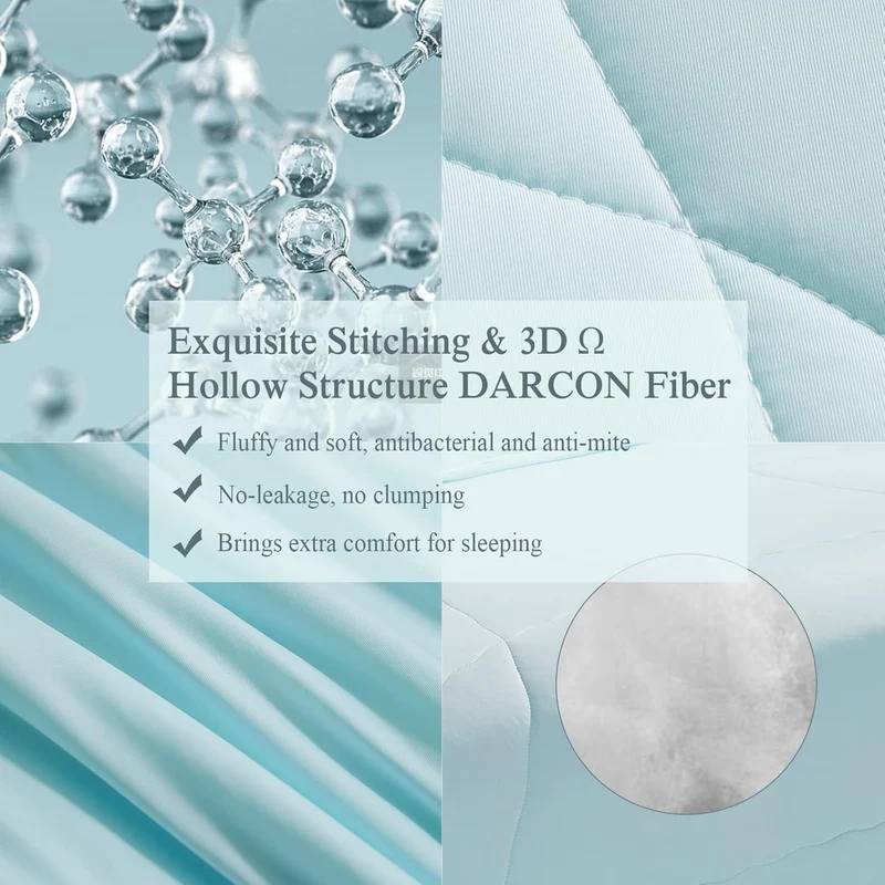 Ultra Soft Cloudy 3D Cooling Comforter Extreme Q Max 0.5-Lake Blue | Luvikno