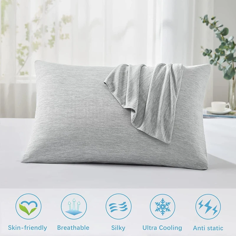 Revolusjonerende Grå Kjølepillowcase Sett av 2 – Pro Q-Max 0.4 | Luvikno