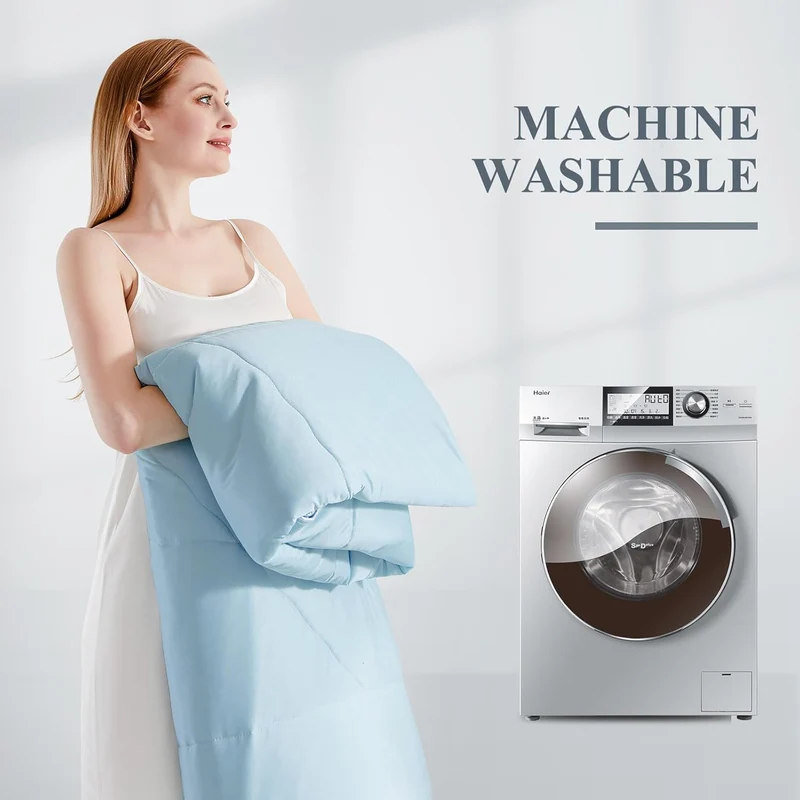 Ultra Soft Cloudy 3D Cooling Comforter Extreme Q Max 0.5-Blå & Grå | Luvikno