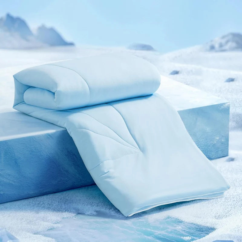 Ultra Soft Cloudy 3D Cooling Comforter Extreme Q Max 0.5-Blå & Grå | Luvikno