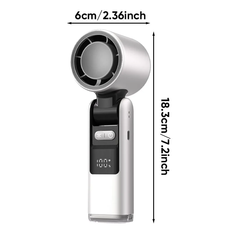 Folding Mini Håndholdt Høyhastighets USB Oppladbar Turbo Vifte | Luvikno