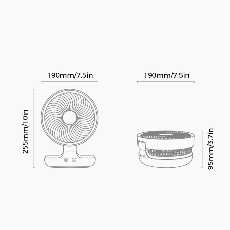 Foldbar skrivebordsvifte | Luvikno