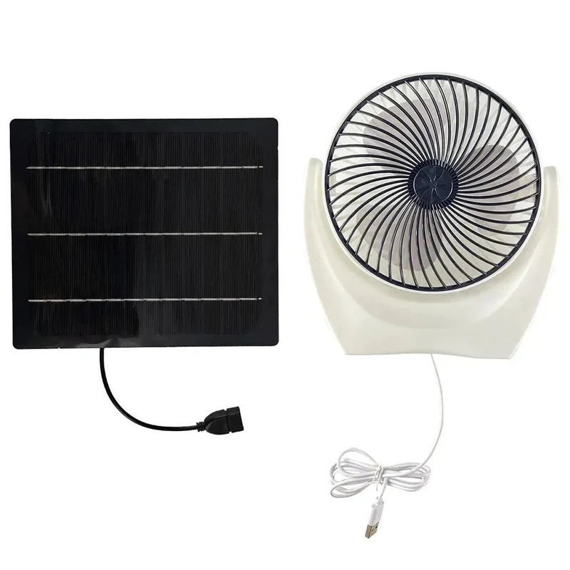 Solcelldrevet campingvifte med USB - Bærbar solvifte for utendørs camping, fotturer, fiske, reise | Luvikno