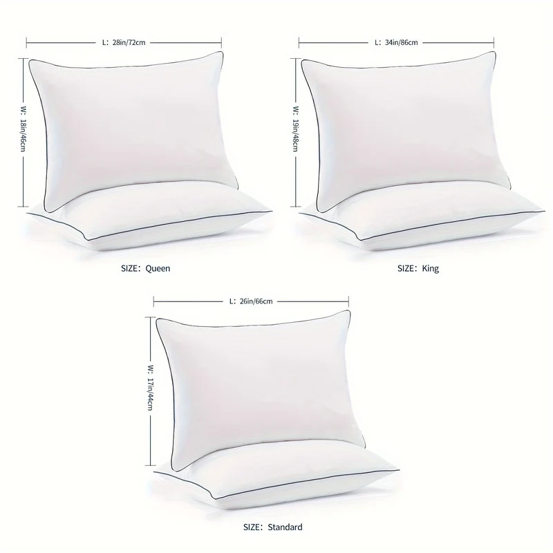 Kjølepute for søvn – Luksus hotellkvalitet med 3D microfiber fyll og pustende trekk – Ideell for side-, rygg- og mage-sovne, dronningstørrelse | Luvikno