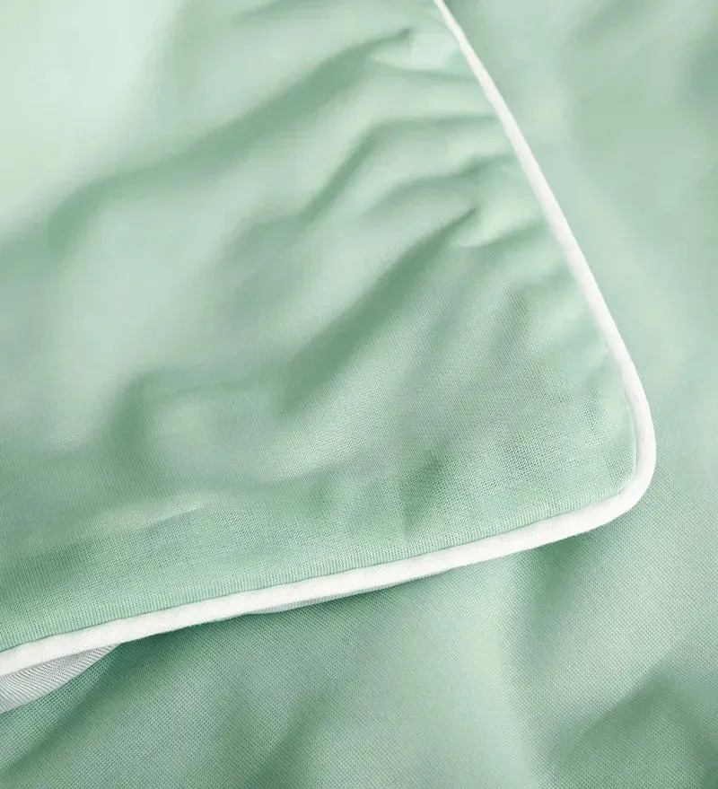 Air Condition Sommer Komforter — Ren Farge Is Silke Kjøleteppe, Lett & Glatt Twin/King Størrelse Quilt | Luvikno