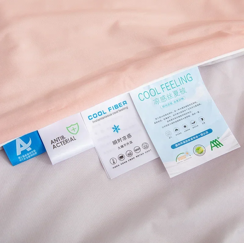 Air Condition Sommer Komforter — Ren Farge Is Silke Kjøleteppe, Lett & Glatt Twin/King Størrelse Quilt | Luvikno
