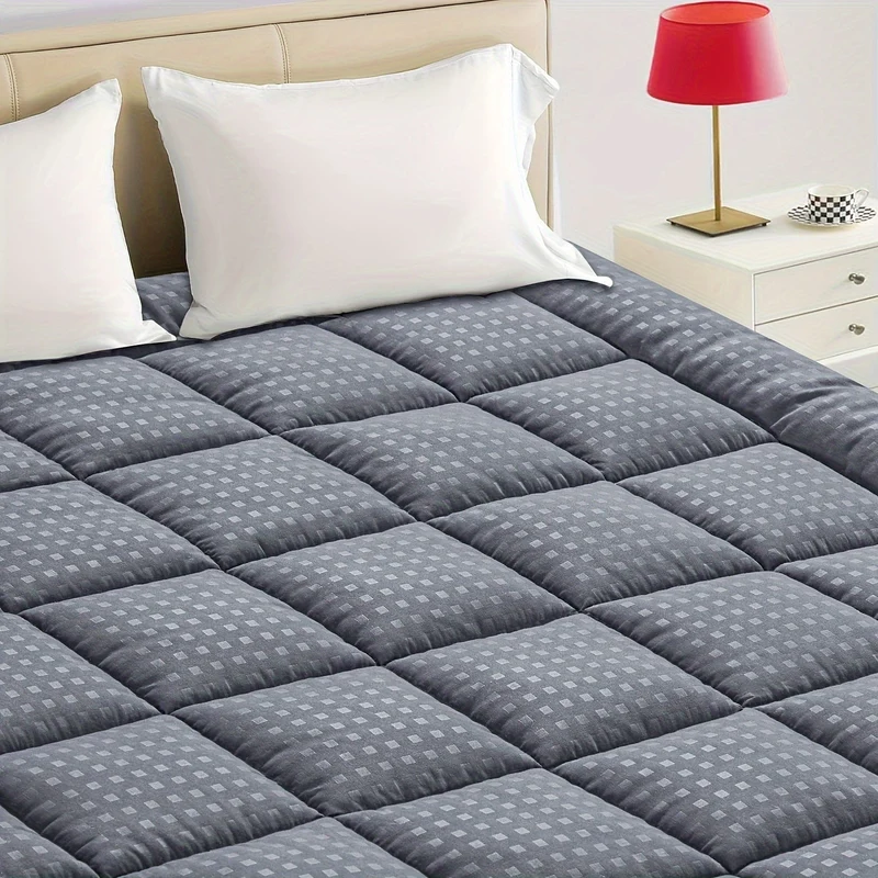 Ultimate Cooling Mattress Pad – Premium Quilted Pillow Top, Luxuriously Fluffy and Ultra-Breathable with Secure 14-18 Deep Pocket Cover – Enhanced Sleep Comfort, 1pc | Luvikno