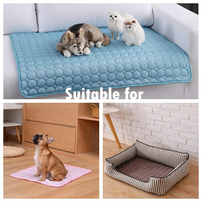 Sommerkjøling hundematte: Pustende pute for hunder og katter - Vaskbar kjæledyrteppe for små, mellomstore og store hunder, ideell for biler | Luvikno