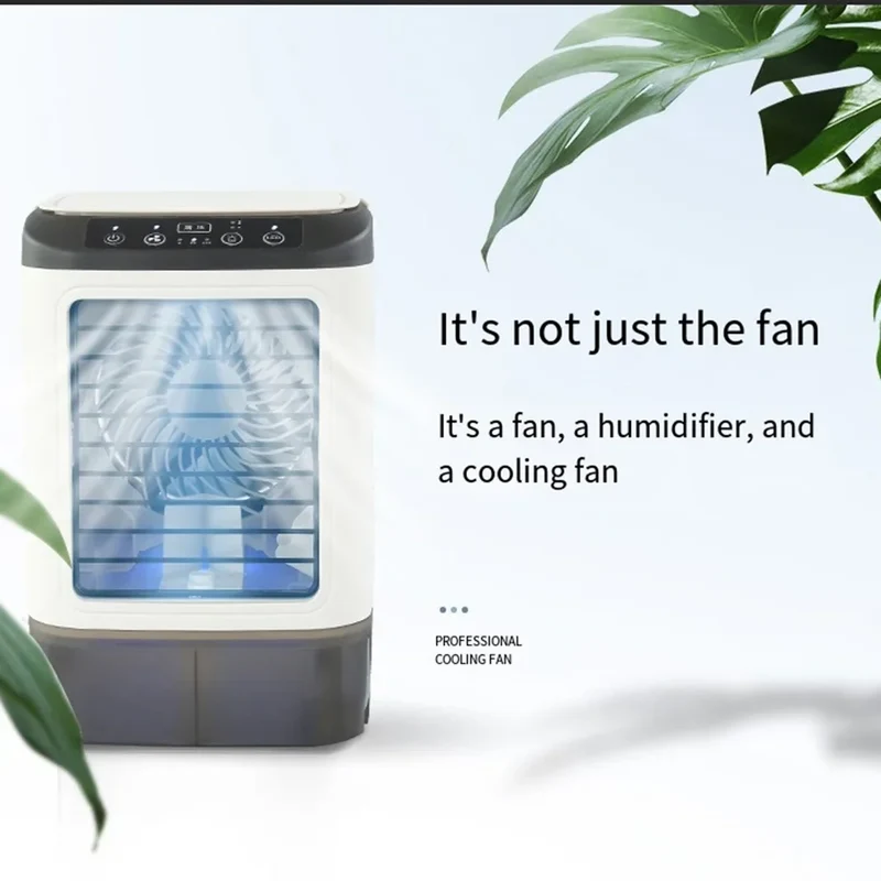 USB Bærbar Mini Air Conditioner Vifte – 3-Hastighets Skrivebords Kjølevifte med LED Nattlys, Luftkjøler for Hjemmet, Kontoret og Camping | Luvikno