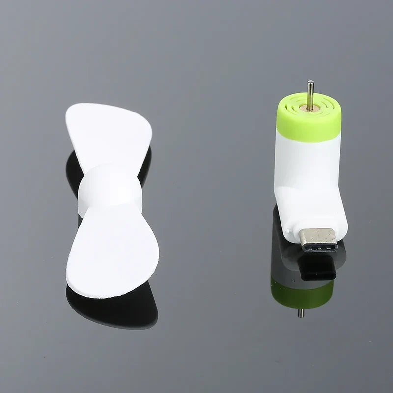 Kreativ Mini Bærbar Mikro USB Vifte - 5V 1W Mobiltelefon USB Gadget Vifter Tester for Type-C USB-C Kjølevifte | Luvikno