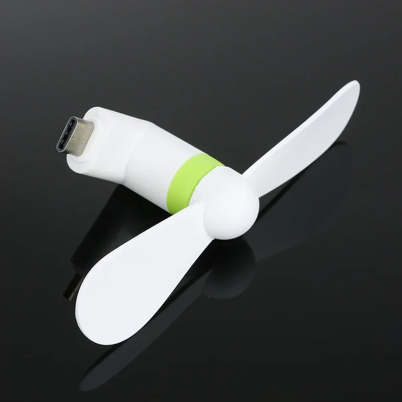 Kreativ Mini Bærbar Mikro USB Vifte - 5V 1W Mobiltelefon USB Gadget Vifter Tester for Type-C USB-C Kjølevifte | Luvikno