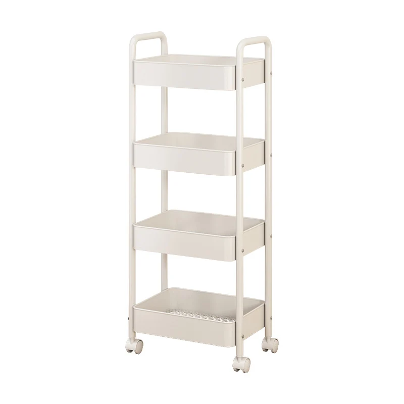 Rolling cart for kitchen, carbon steel, 3–4 levels