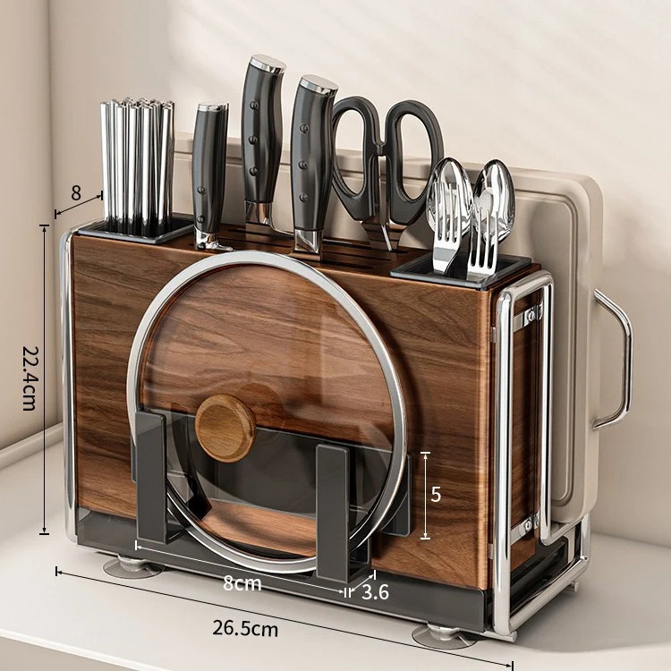 Knife holder and cutlery stand, wood look
