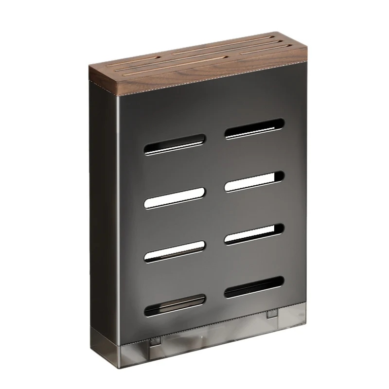 Walnut knife block with chopstick holder