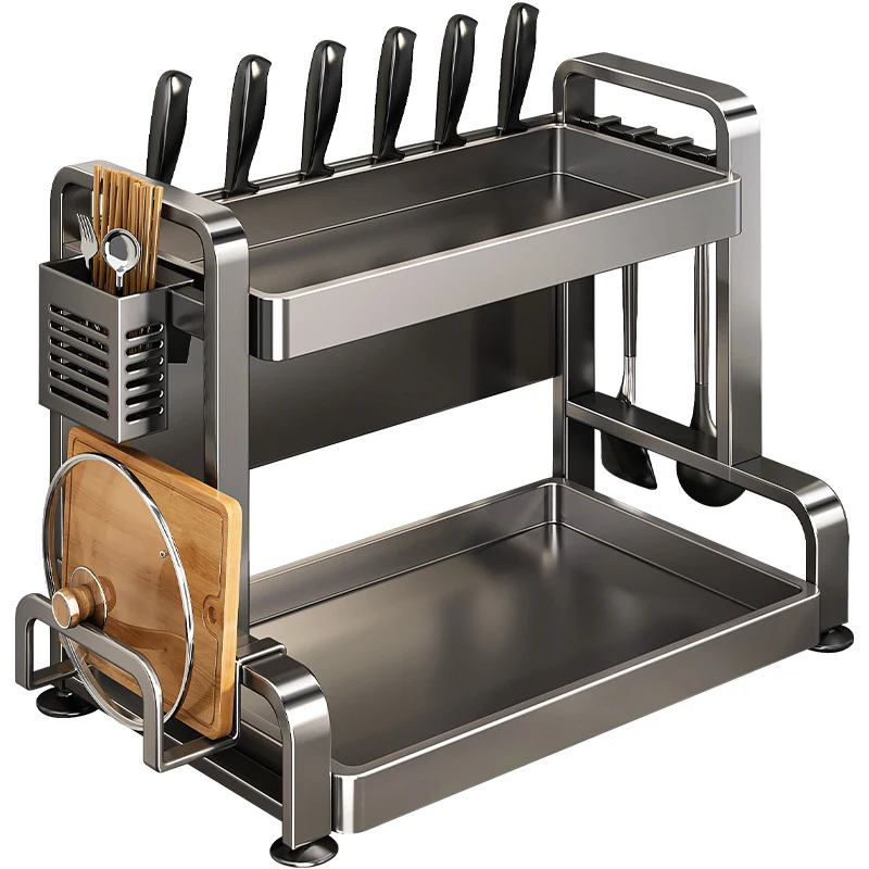 Multi-tier spice rack for the kitchen countertop