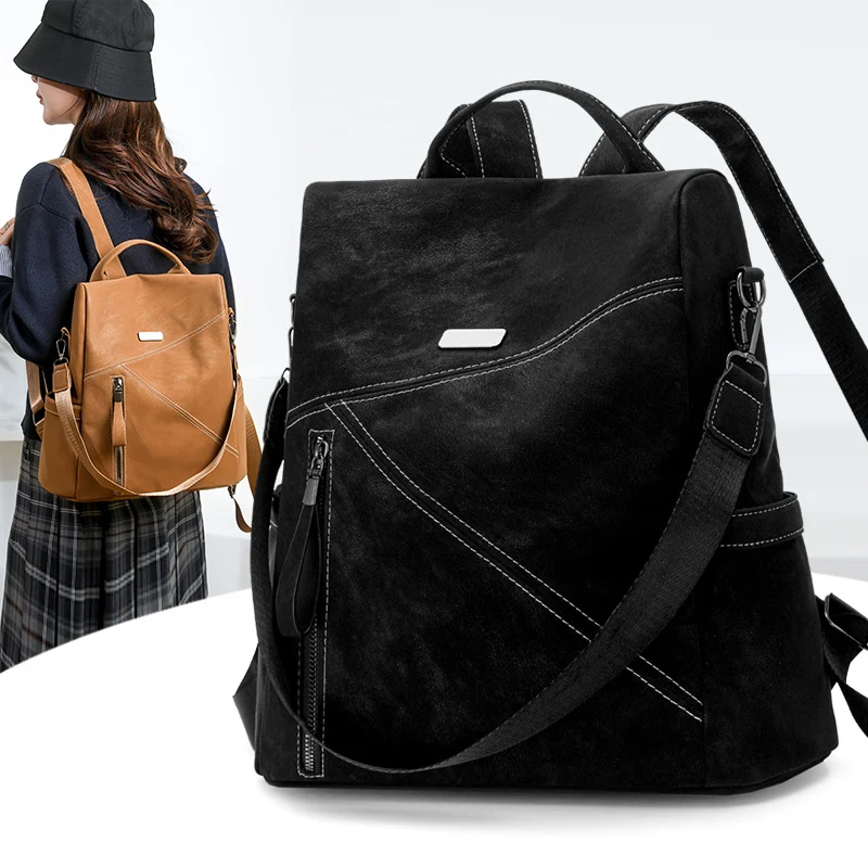 Multi-Functional Leather Backpack Stornfield