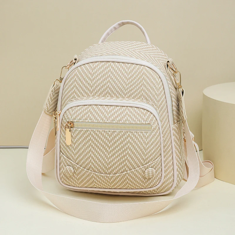 Multi-Functional Herringbone Pattern Backpack Stornfield