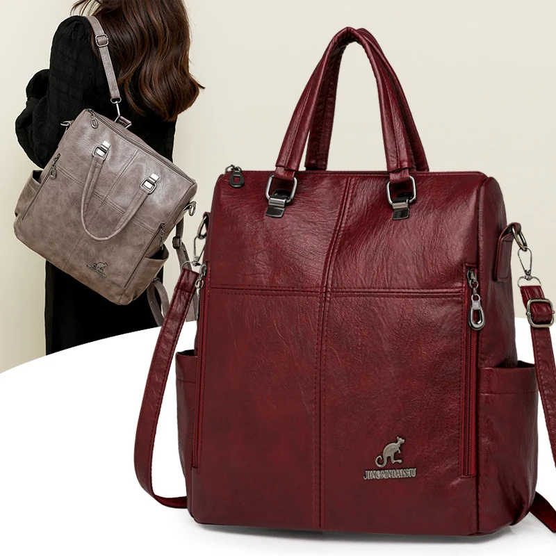 Multi-Functional Faux Leather Handbag Stornfield