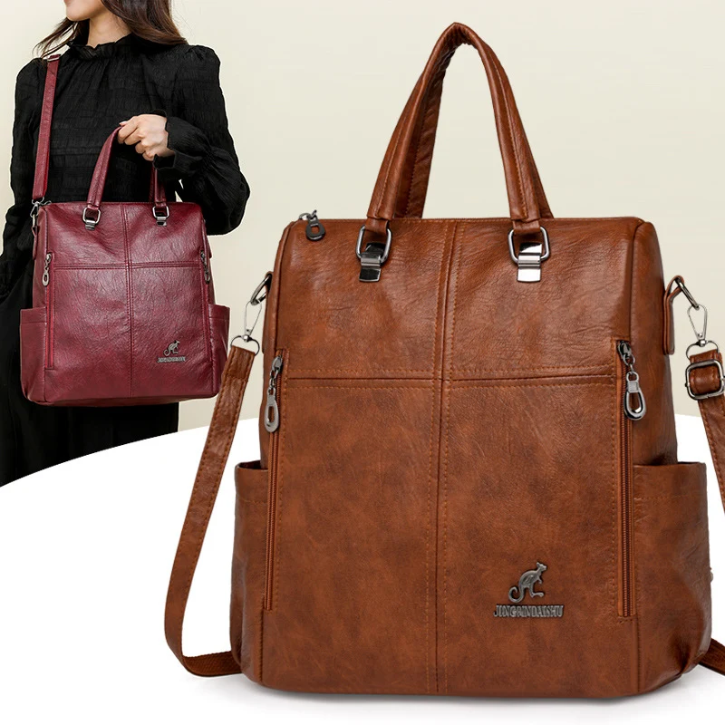 Multi-Functional Faux Leather Handbag Stornfield